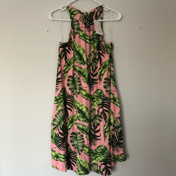 NEW WITH TAGS PINK LILY TIE NECK DRESS - Picture 2 of 5